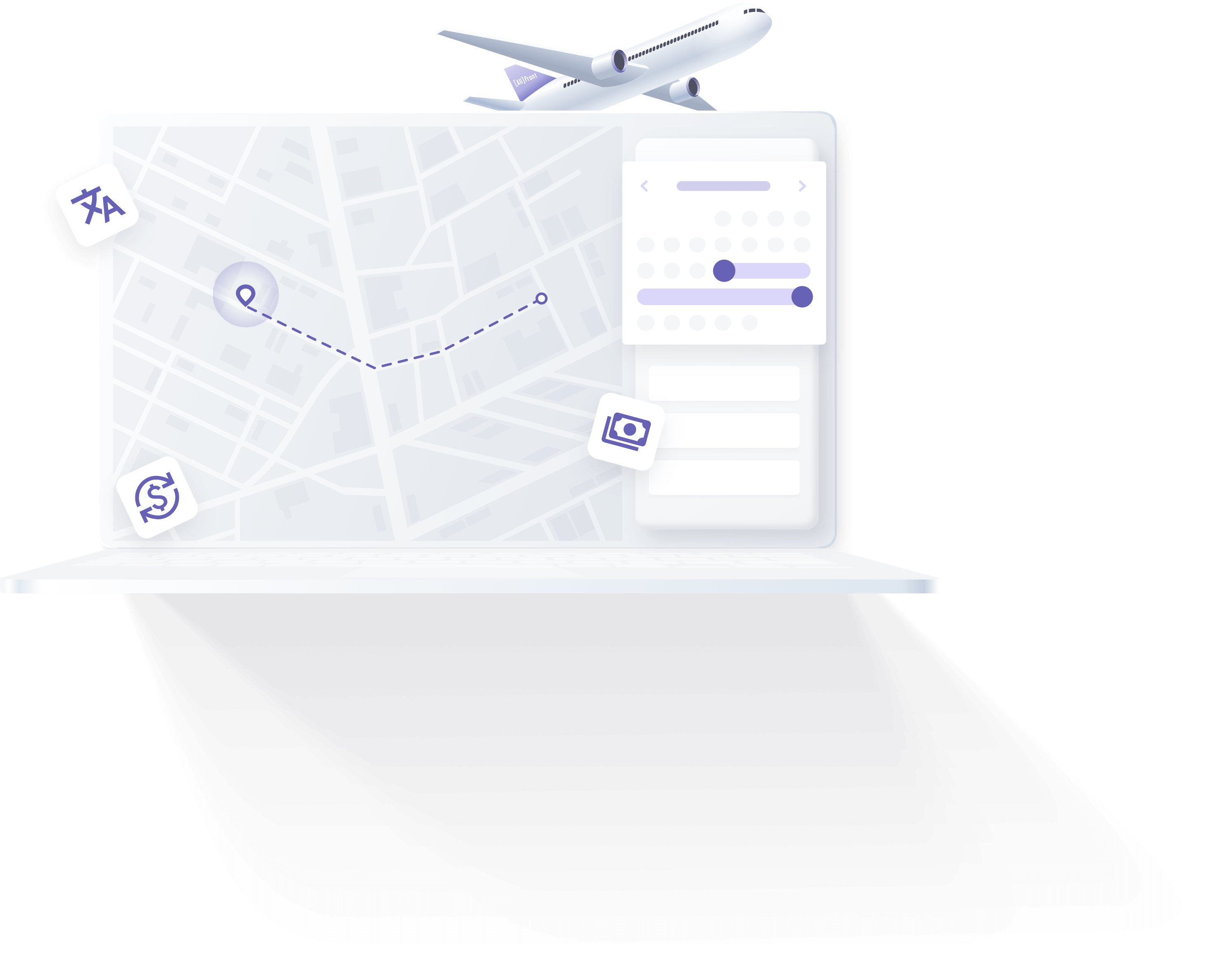 travel app development services laptop